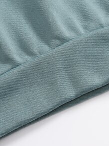 Manfinity Bộ hai mảnh Nam Dây kéo Sọc bên Khối Màu Giải trí - Màu xanh Cadet - Xem 6