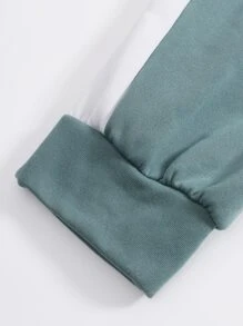 Manfinity Bộ hai mảnh Nam Dây kéo Sọc bên Khối Màu Giải trí - Màu xanh Cadet - Xem 8