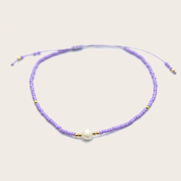 

Faux Pearl Decor Beaded Bracelet, Multicolor
