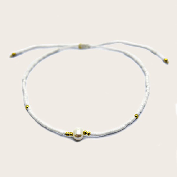 

Faux Pearl Decor Beaded Bracelet, Multicolor