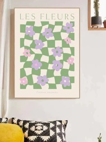 Flower Print Unframed Painting - Multicolor - View 1