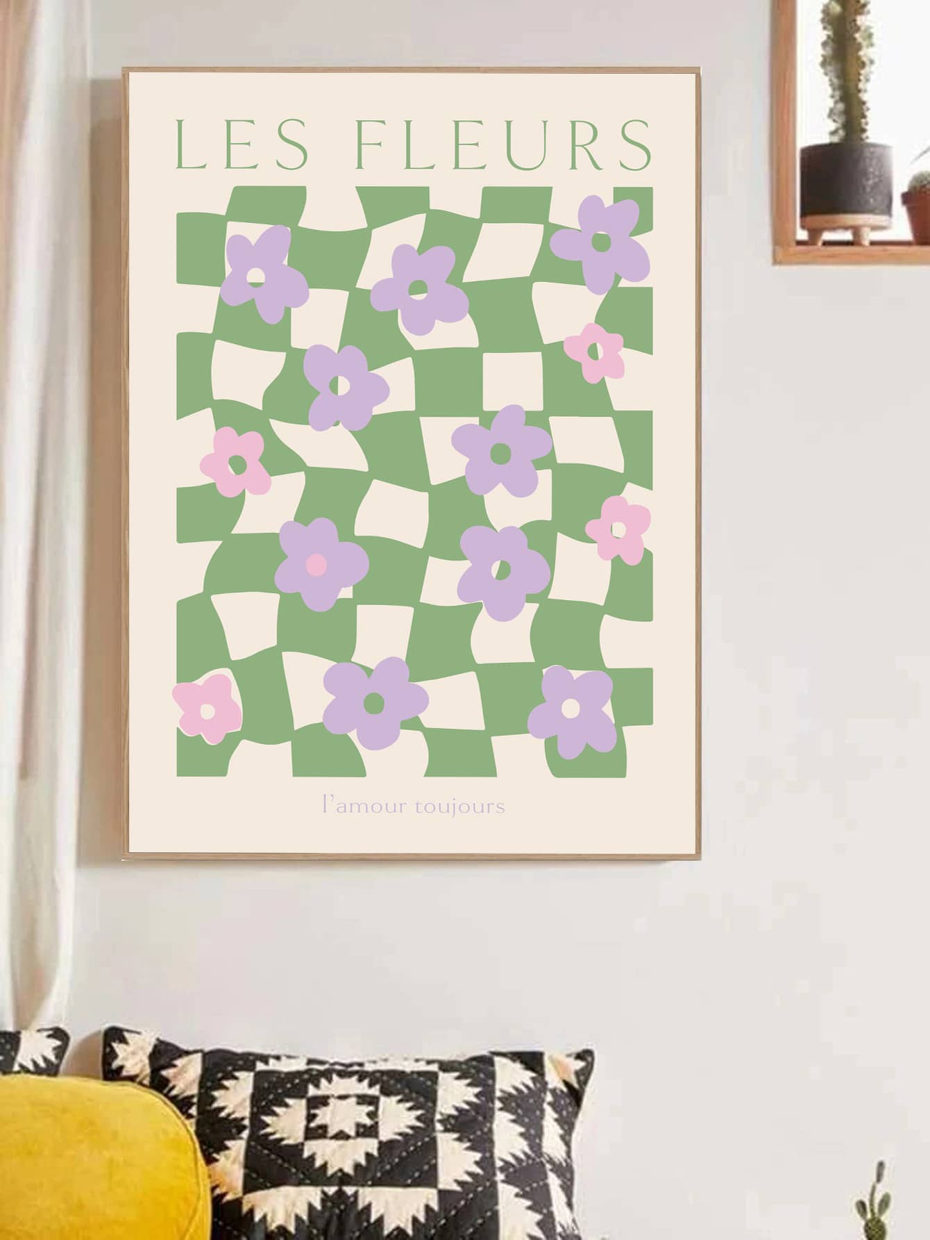 Flower Print Unframed Painting - Multicolor - View 1