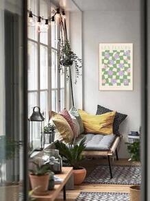 Flower Print Unframed Painting - Multicolor - View 2