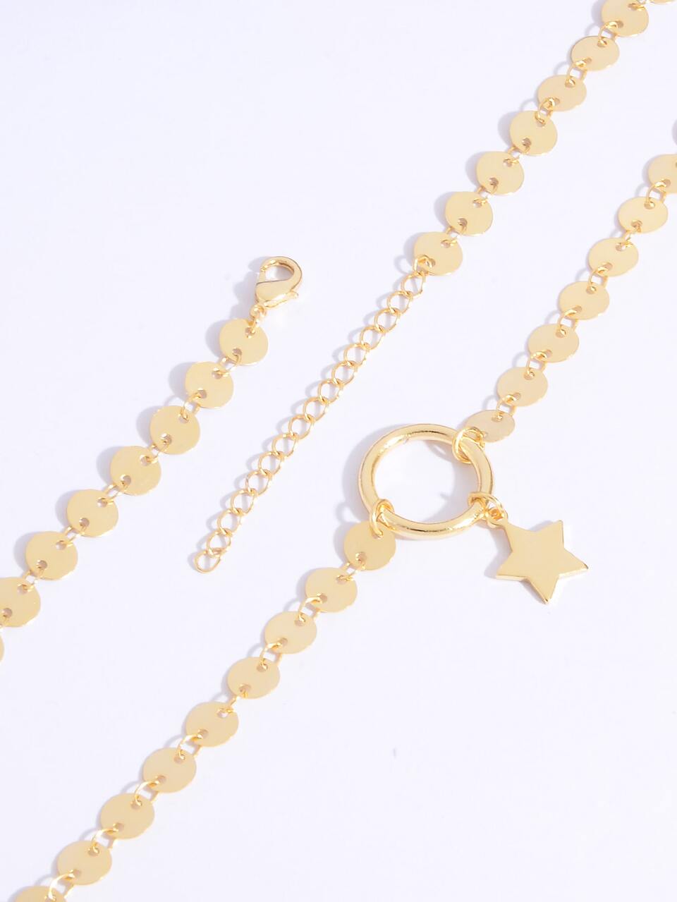Star & Circle Charm Necklace