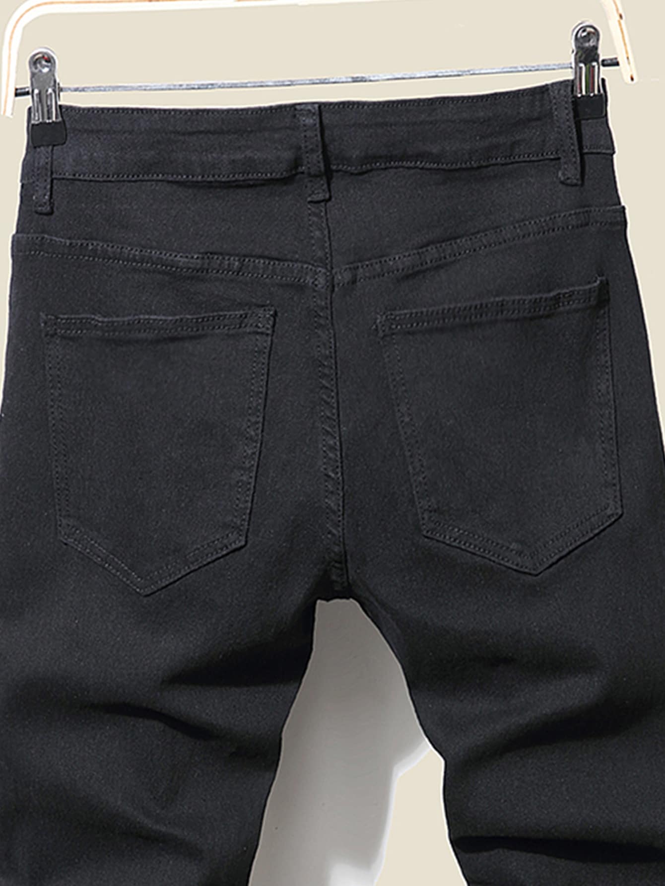 Men Lightning Print Jeans