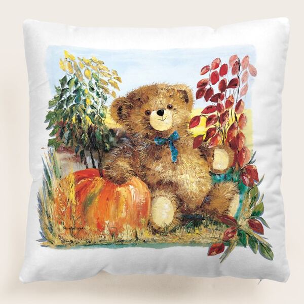 

Bear Print Cushion Cover Without Filler, Multicolor