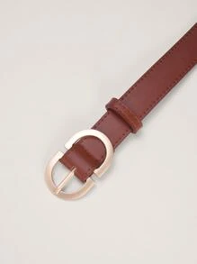 PU搭扣腰帶和打孔機 - 棕色 - 查看 3