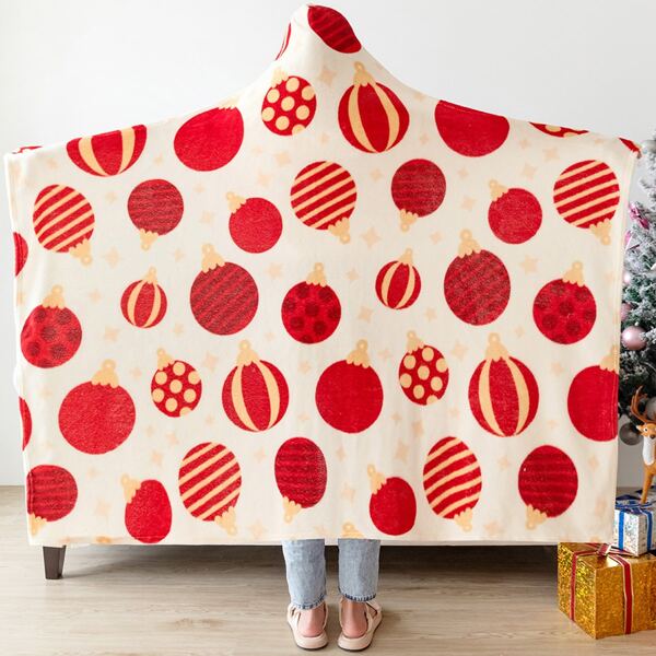 

Lantern Print Hooded Blanket, Multicolor