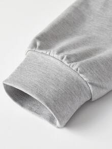 女孩格紋字母圖案T恤和半身裙 - 彩色 - 查看 7