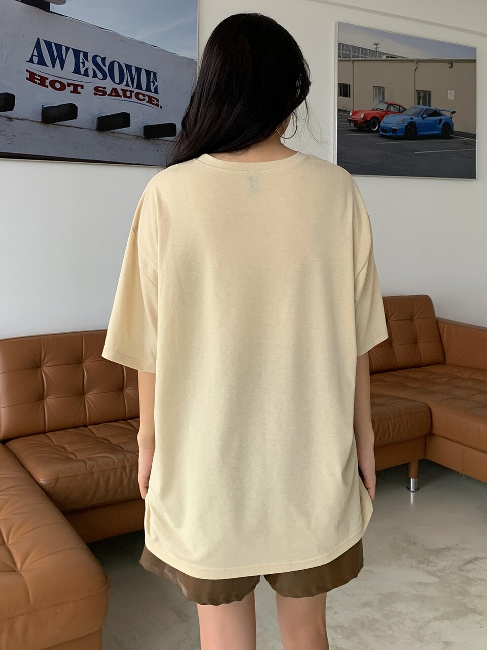 Tree And Slogan Graphic Drop Shoulder Tee
