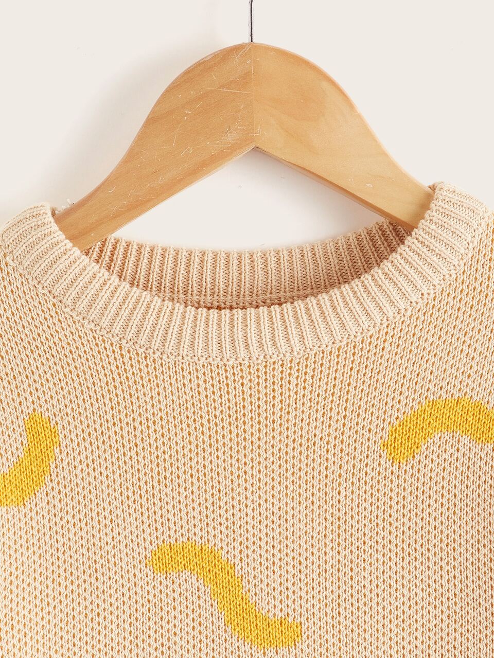 Young Girl Graphic Round Neck Sweater