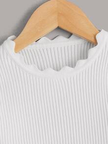 Áo len cho bé gái màu trơn Giải trí - trắng - Xem 3