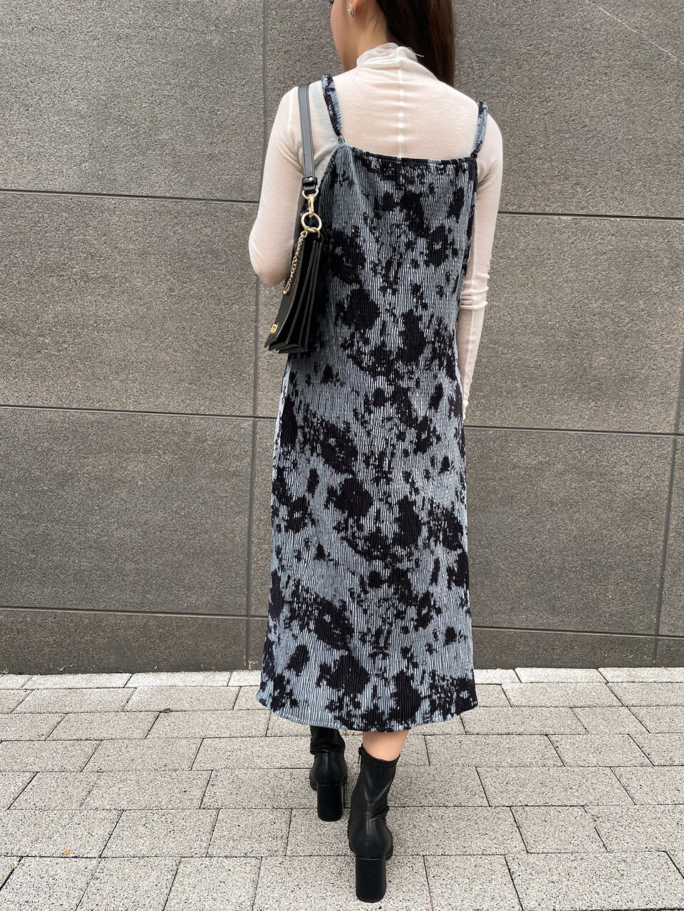 Tie Dye Velvet Cami Dress Without Tee,Ruffle