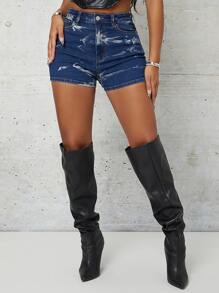 SHEIN High Waist Denim Shorts