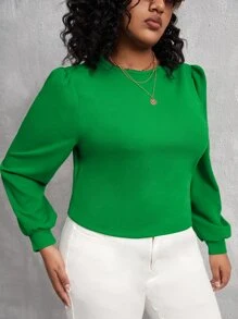 SHEIN Clasi Top con ojo de cerradura abotonado - Verde - Ver 4