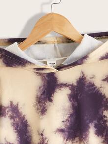 SHEIN 少女扎染落肩卫衣 - 彩色 - 查看 3