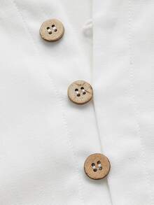 Manfinity Hombres Camisa con botón - Blanco - Ver 4