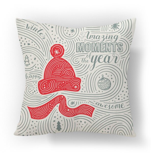 

Christmas Hat Print Outdoor Cushion Cover Without Filler, Multicolor