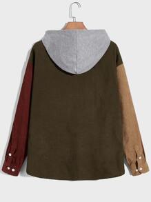 Manfinity Áo sơ mi Nam Nút Dây kéo Túi Nút phía trước Khối Màu Sẵn sàng - Nhiều màu - Xem 2