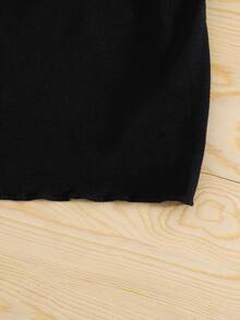 Bộ thời trang bé gái Thắt nút Xù nhỏ Đồ họa Ăn mặc đẹp - Nhiều màu - Xem 4