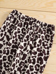 Bộ thời trang bé gái Thắt nút Xù nhỏ Đồ họa Ăn mặc đẹp - Nhiều màu - Xem 7