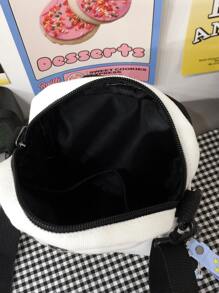 Bolso bandolera multifuncional para estudiantes, bolso casual, bolso bandolera pequeño con gráfico de dibujos animados para hombres, mochila escolar, bolso para exteriores, deportes, desplazamientos, bolso cuadrado, bolso para universidad, bolso navideño para hombres, bolso de viaje, bolso deportivo, bolso de vacaciones, regalo para hombres, bolso esencial de viaje, bolso esencial de vacaciones, bolso de camping para hombres, bolso de verano, vuelta al cole, bolso blanco, bolso cruzado - Blanco - Ver 4