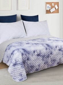 Fish Scales Pattern Bedspread - Multicolor - View 1