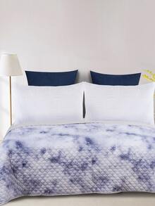 Fish Scales Pattern Bedspread - Multicolor - View 2