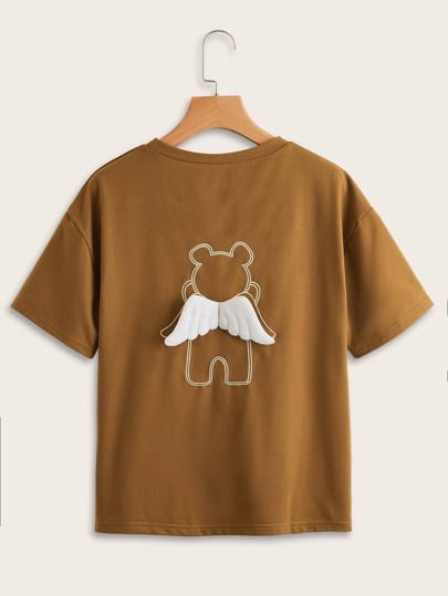 Camiseta alas 3D con bordado de dibujos animados