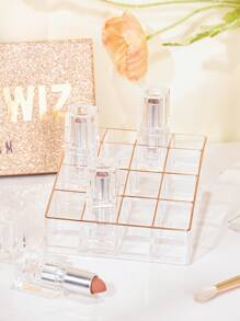 SHEIN BASIC LIVING Exclusive Lipstick Organizer 16 Spaces-Rose Gold Rim Holiday Gift - Rose Gold - View 9