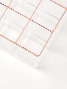 SHEIN BASIC LIVING Exclusive Lipstick Organizer 16 Spaces-Rose Gold Rim Holiday Gift - Rose Gold - View 4