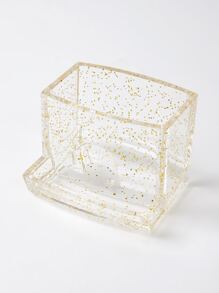 SHEIN BASIC SỐNG Công cụ tổ chức tăm bông độc quyền-Quà tặng ngày lễ lấp lánh bằng vàng - Vàng - Xem 6