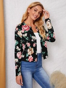 EMERY ROSE 秋冬花卉印花开襟夹克 - 彩色 - 查看 5