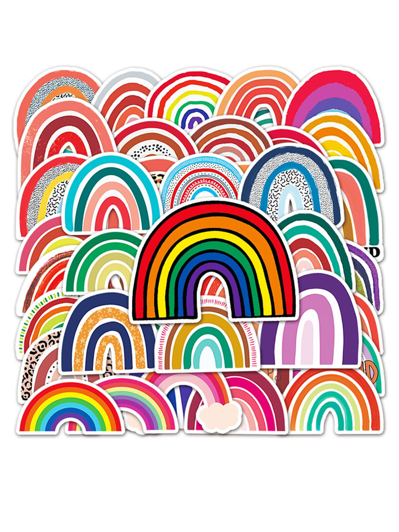 50入組彩虹樣式貼紙 - 彩色 - 查看 1