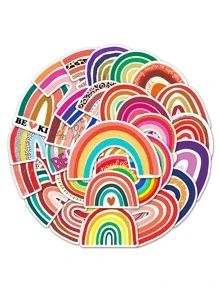 50入組彩虹樣式貼紙 - 彩色 - 查看 2