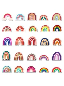 50入組彩虹樣式貼紙 - 彩色 - 查看 3