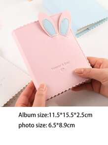 1pc Rabbit Ear Detail Random Photo Album