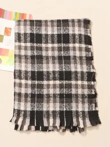 男士格紋圖案圍巾 - 彩色 - 查看 2