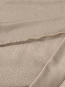 Manfinity Men Slogan Graphic Kangaroo Pocket Drawstring Hoodie - Khaki - View 3