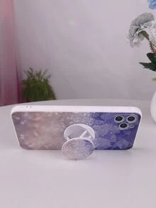 Crystal Pattern Phone Case With Stand-Out Phone Grip - Multicolor - View 2