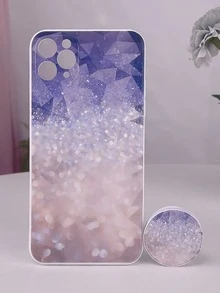 Crystal Pattern Phone Case With Stand-Out Phone Grip - Multicolor - View 6