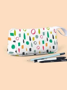 Estuche de lápiz con estampado de dibujo - Multicolor - Ver 2