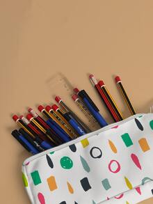 Estuche de lápiz con estampado de dibujo - Multicolor - Ver 3