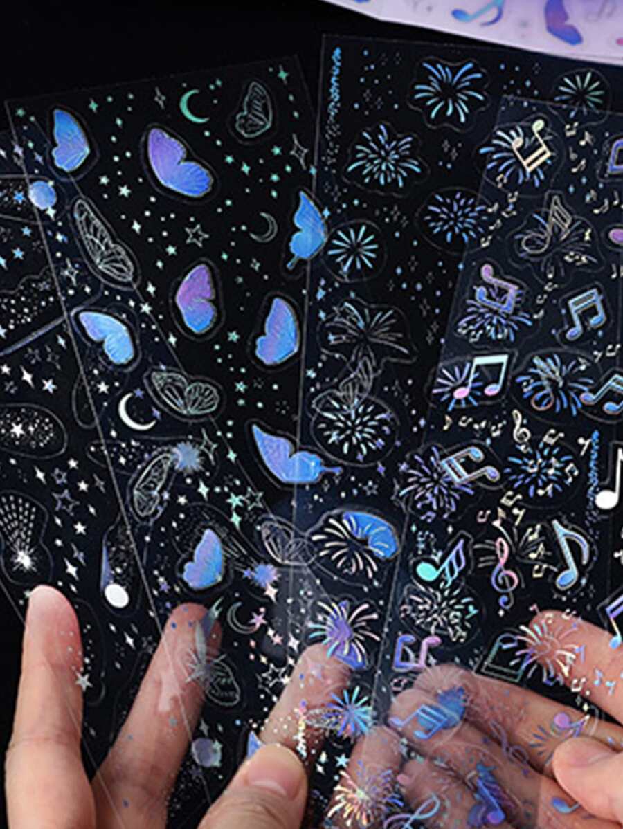 1pc Random Pattern Sticker - Multicolor - View 1