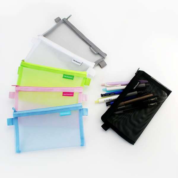 

1pc Random Mesh Pencil Bag, Multicolor