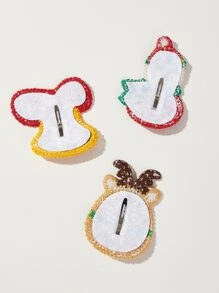 3入組聖誕編織頭髮 - 彩色 - 查看 2