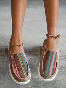 Leopard Pattern Slip On Sneakers - Multicolor - View 2