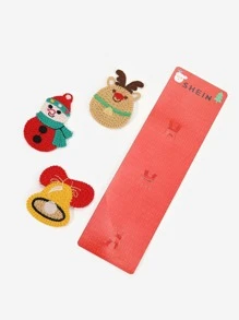 3入組聖誕編織頭髮 - 彩色 - 查看 5