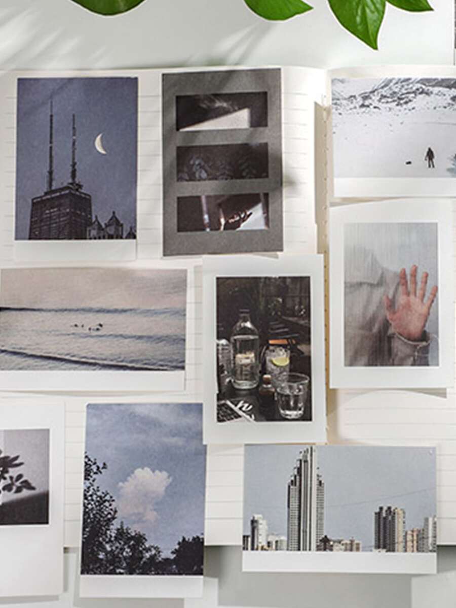 15入組風景樣式隨機便簽紙 - 彩色 - 查看 1