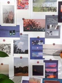 15入組風景樣式隨機便簽紙 - 彩色 - 查看 3